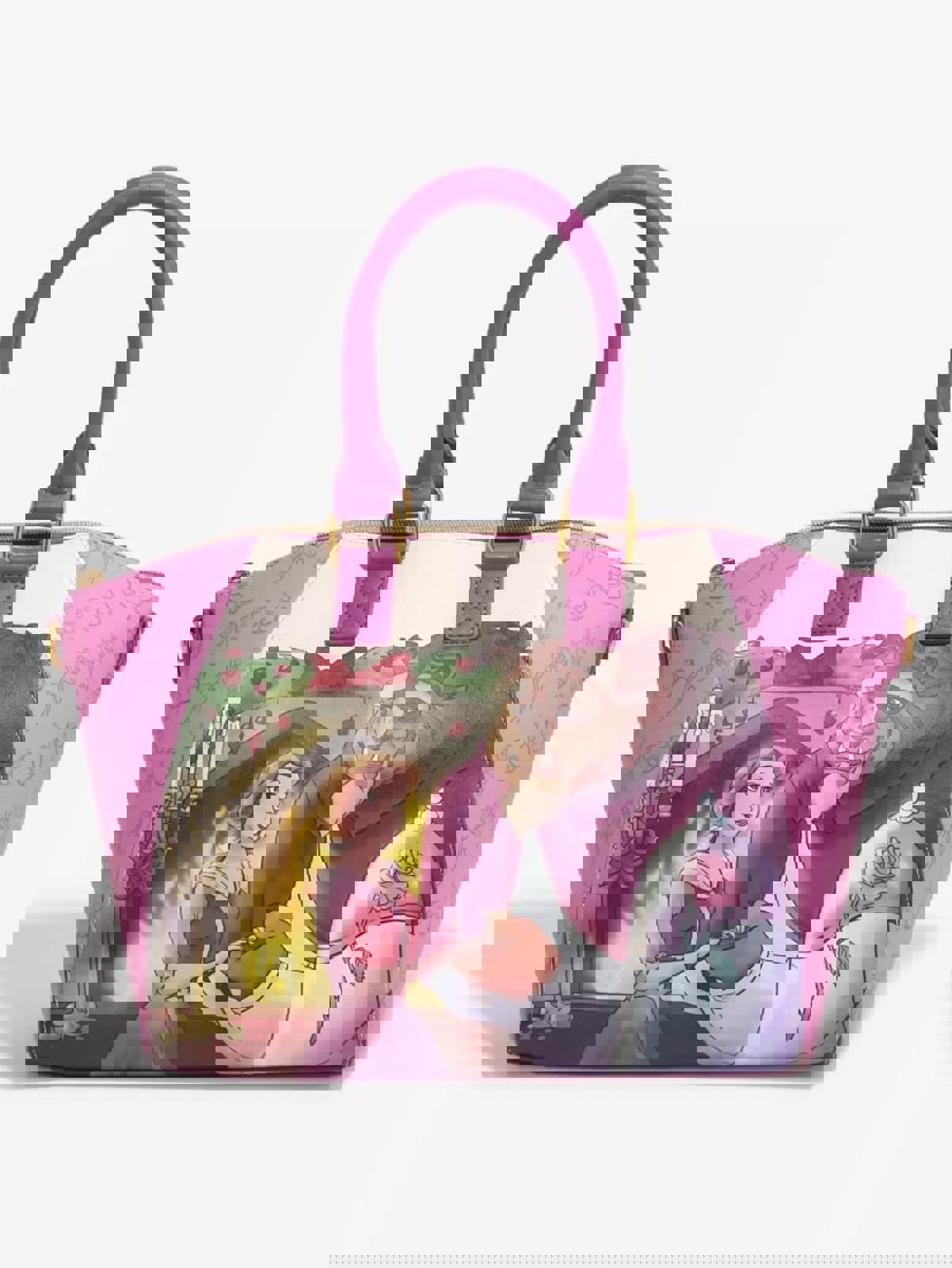 Loungefly Beauty And The Beast Holiday Fireplace Satchel Bag NWT