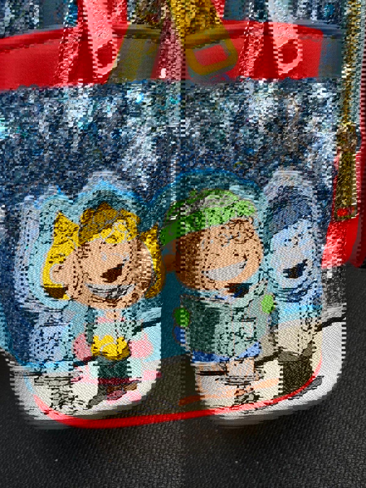 Loungefly Peanuts Snoopy Holiday Sequin Mini Backpack