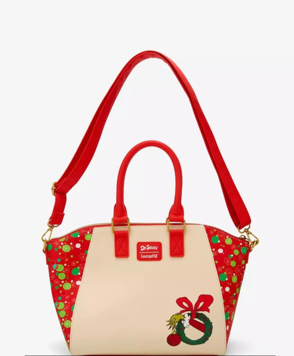 Loungefly Dr. Seuss How The Grinch Stole Christmas! Trio Tree Satchel Bag