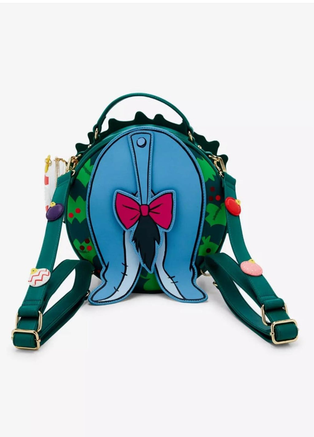Disney Winnie the Pooh Eeyore Holiday Wreath Convertible Light-Up Backpack NWT