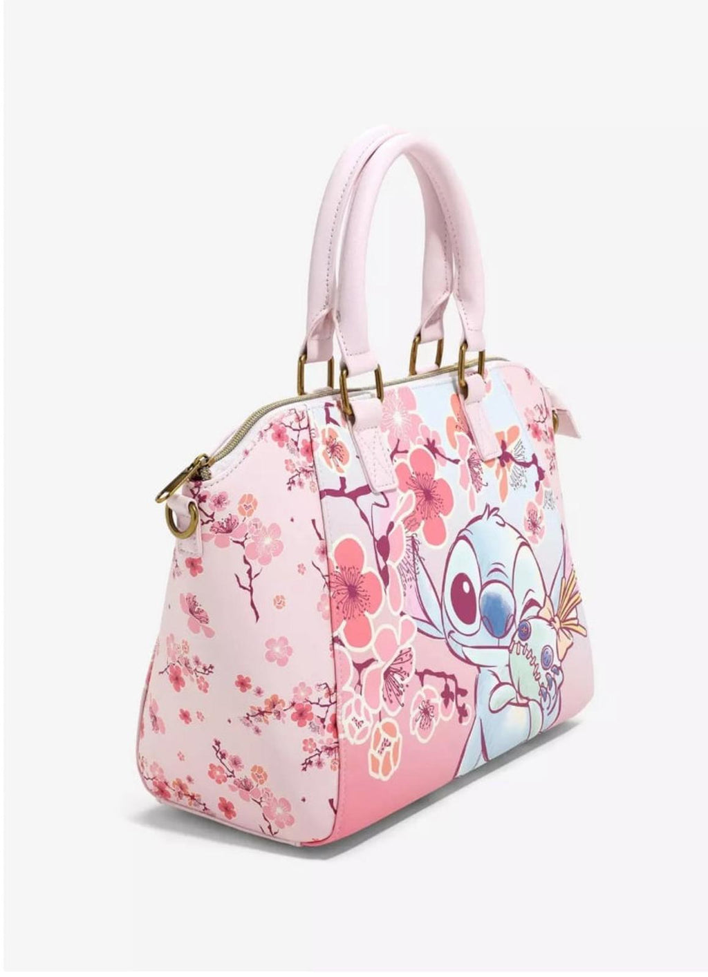 Loungefly Disney Stitch Cherry Blossoms Satchel Bag