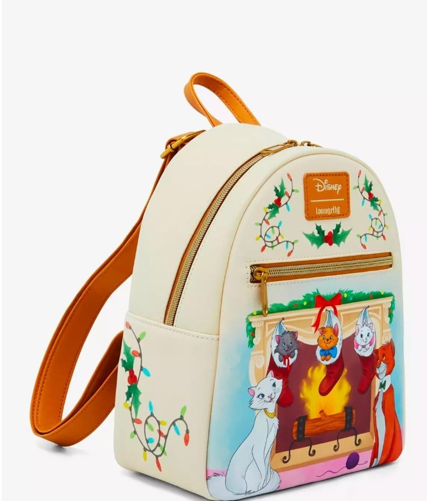 Loungefly Disney The Aristocats Christmas Fireplace Mini Backpack