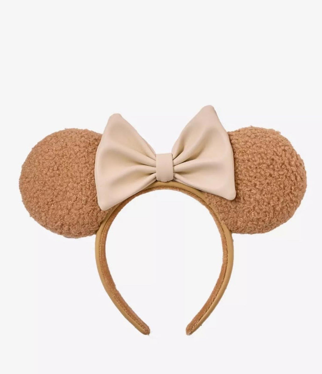 Loungefly Minnie Mouse Brown Sherpa Ears