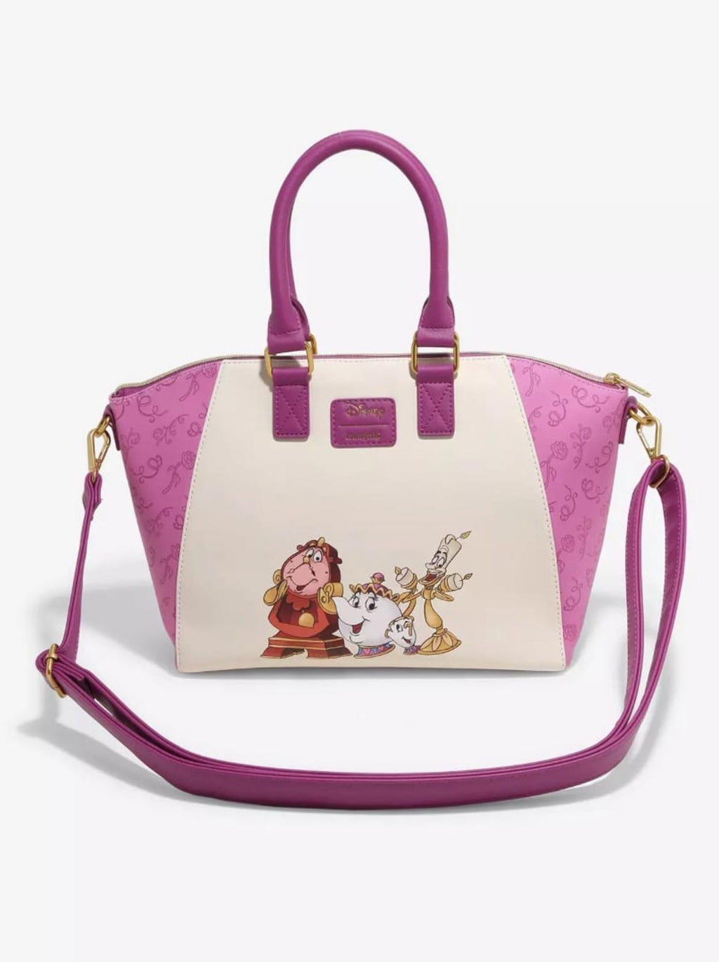 Loungefly Beauty And The Beast Holiday Fireplace Satchel Bag NWT