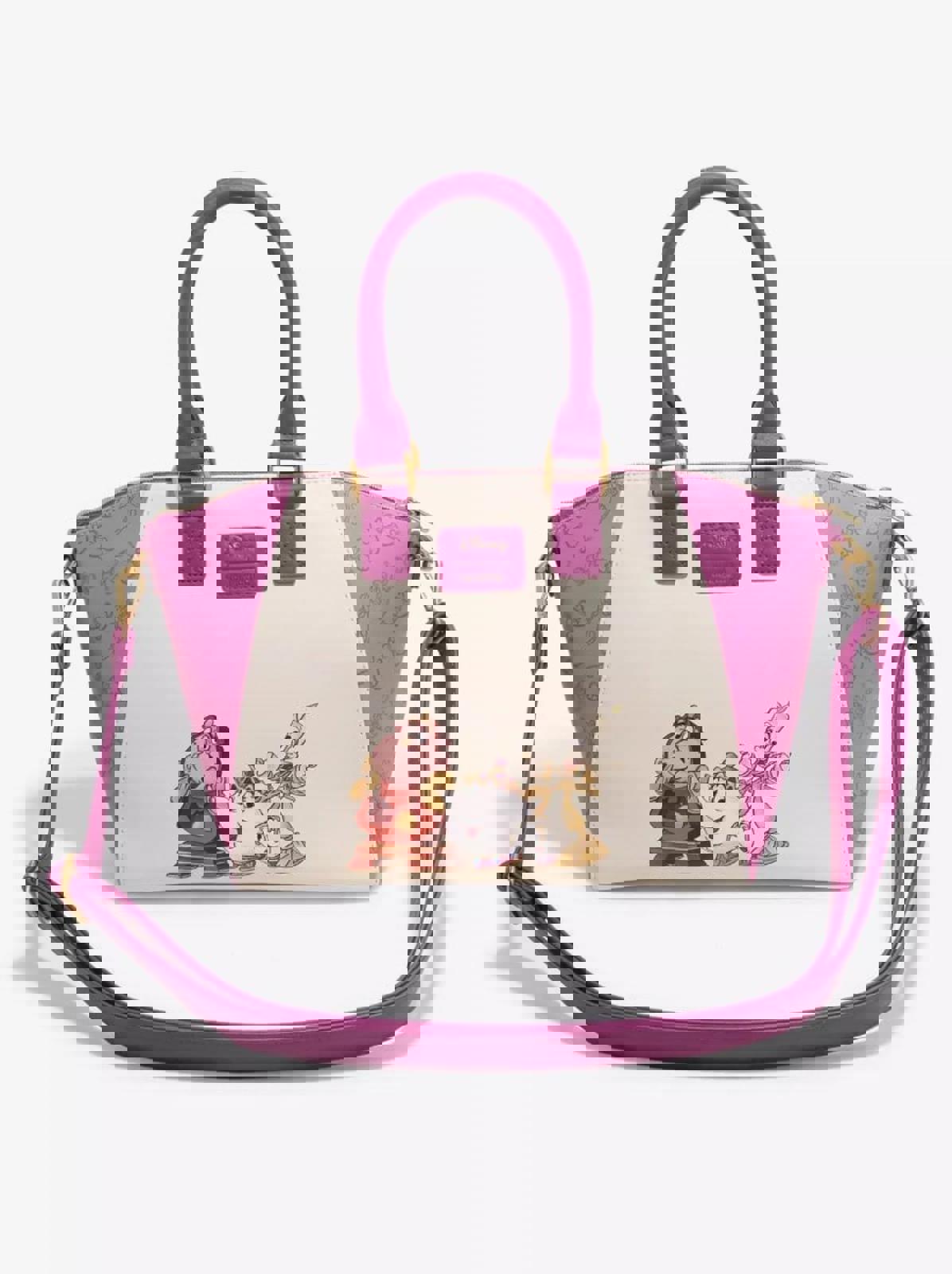 Loungefly Beauty And The Beast Holiday Fireplace Satchel Bag NWT