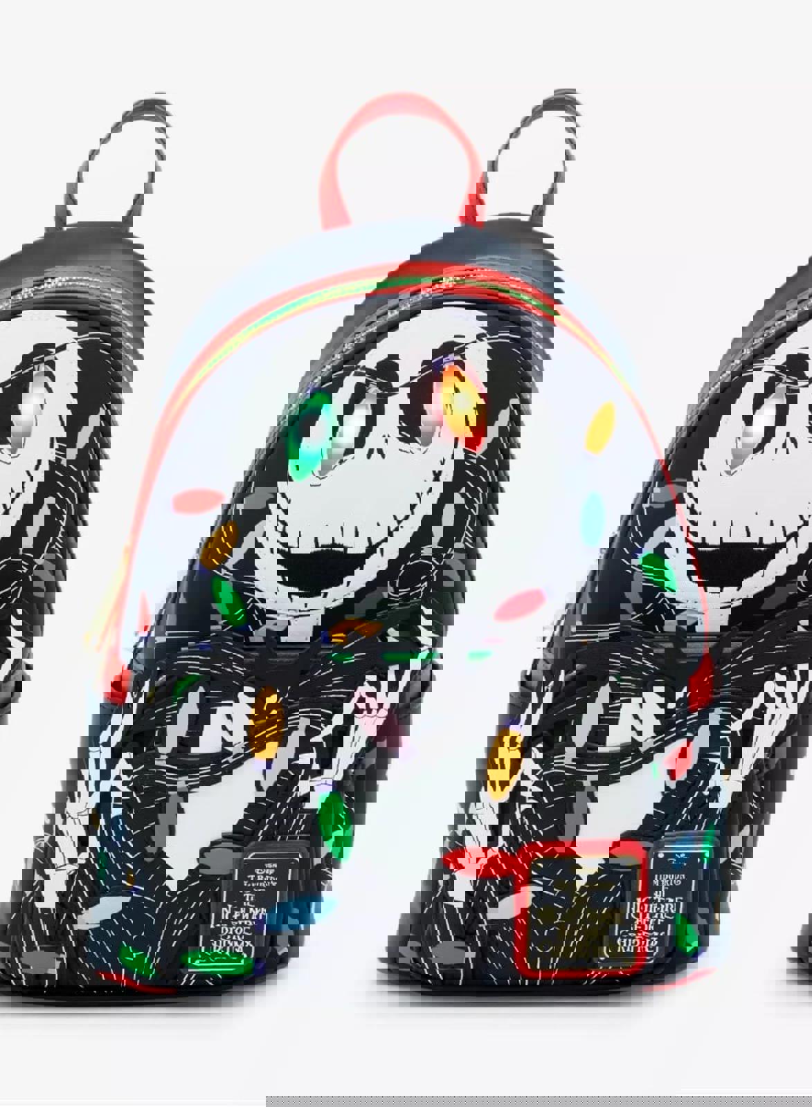 Loungefly Disney NBC Jack Skellington XMas Lights GITD LIGHT UP Mini Backpack