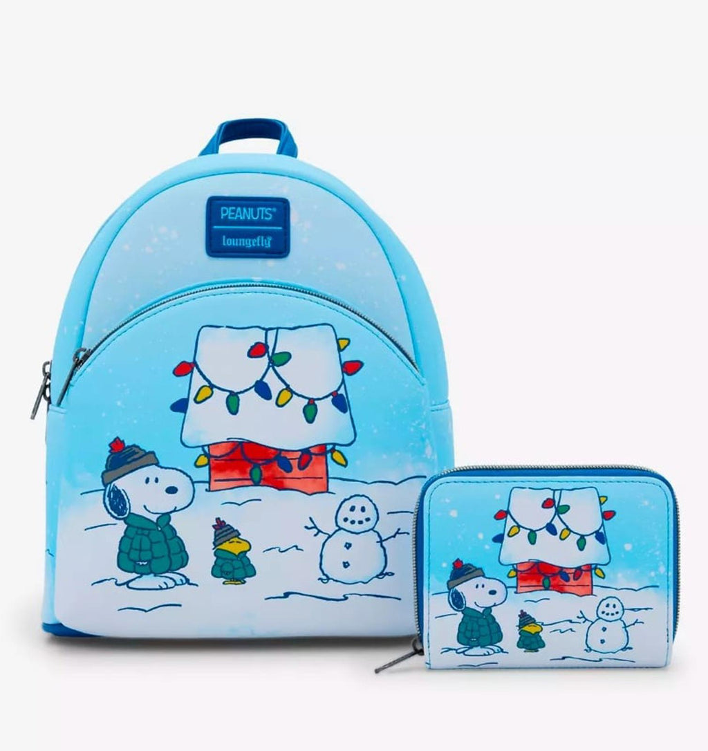 Loungefly Peanuts Snoopy & Woodstock Puffer Jackets Mini Zipper Wallet NWT