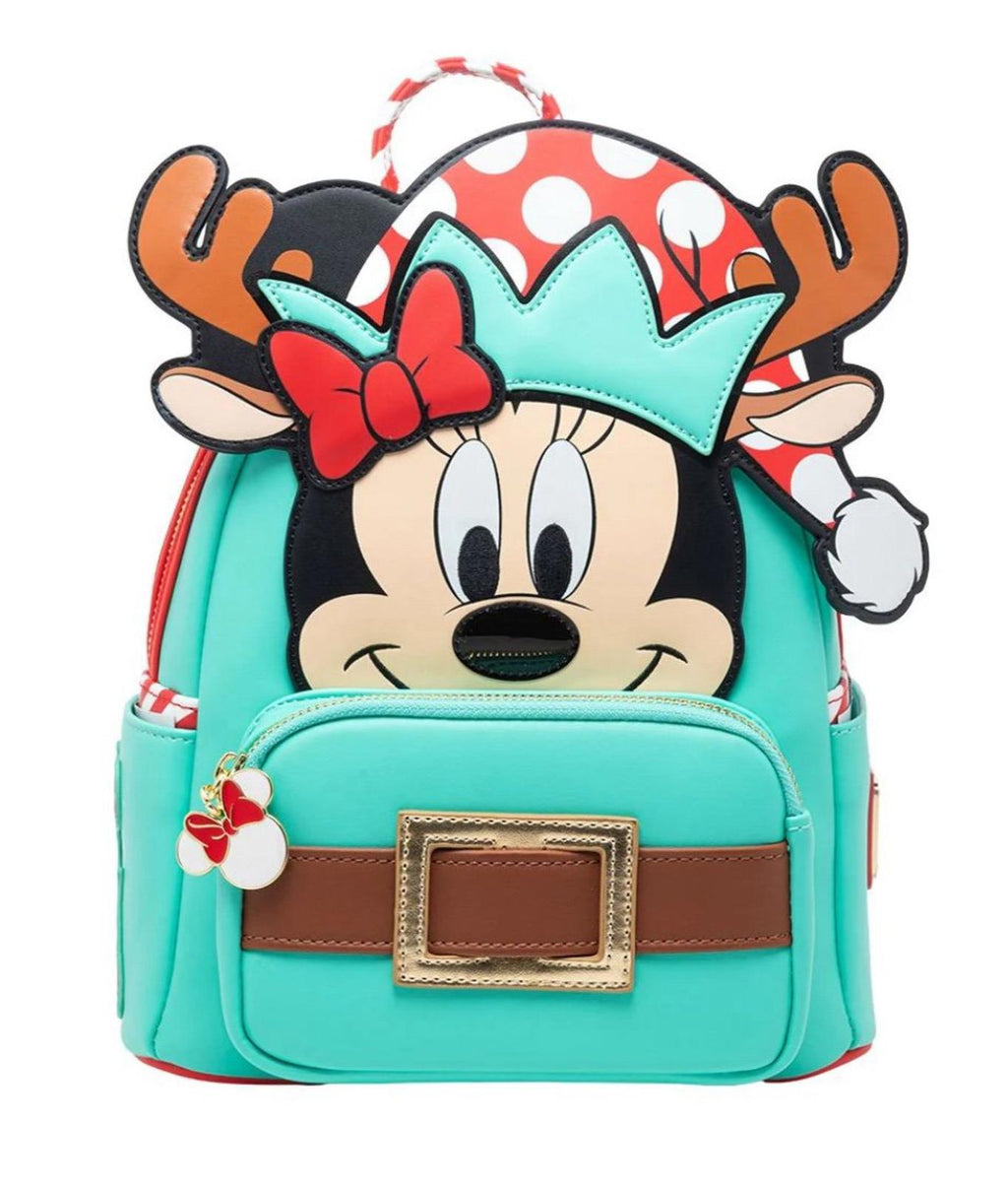 Loungefly Disney Light Up Minnie Mouse Reindeer Cosplay Mini Backpack NWT