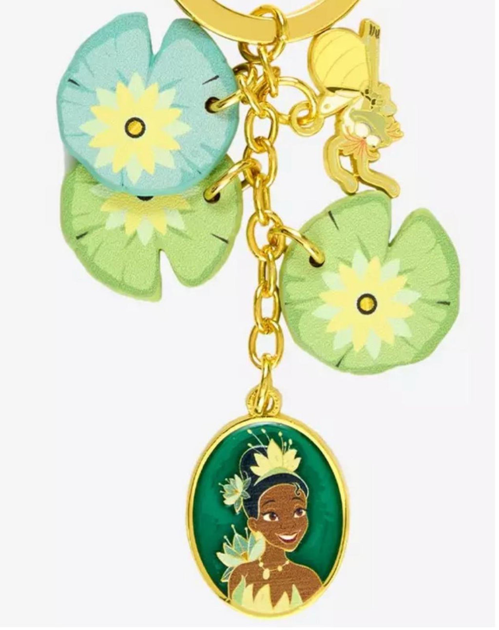 Loungefly Disney The Princess and the Frog Tiana Lily Pad Multi-Charm Keychain