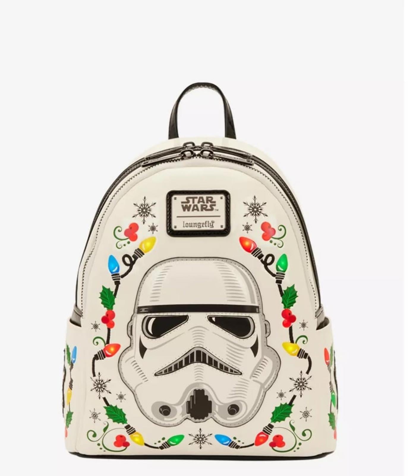 Loungefly Star Wars Stormtrooper Christmas Lights Light-Up Mini Backpack
