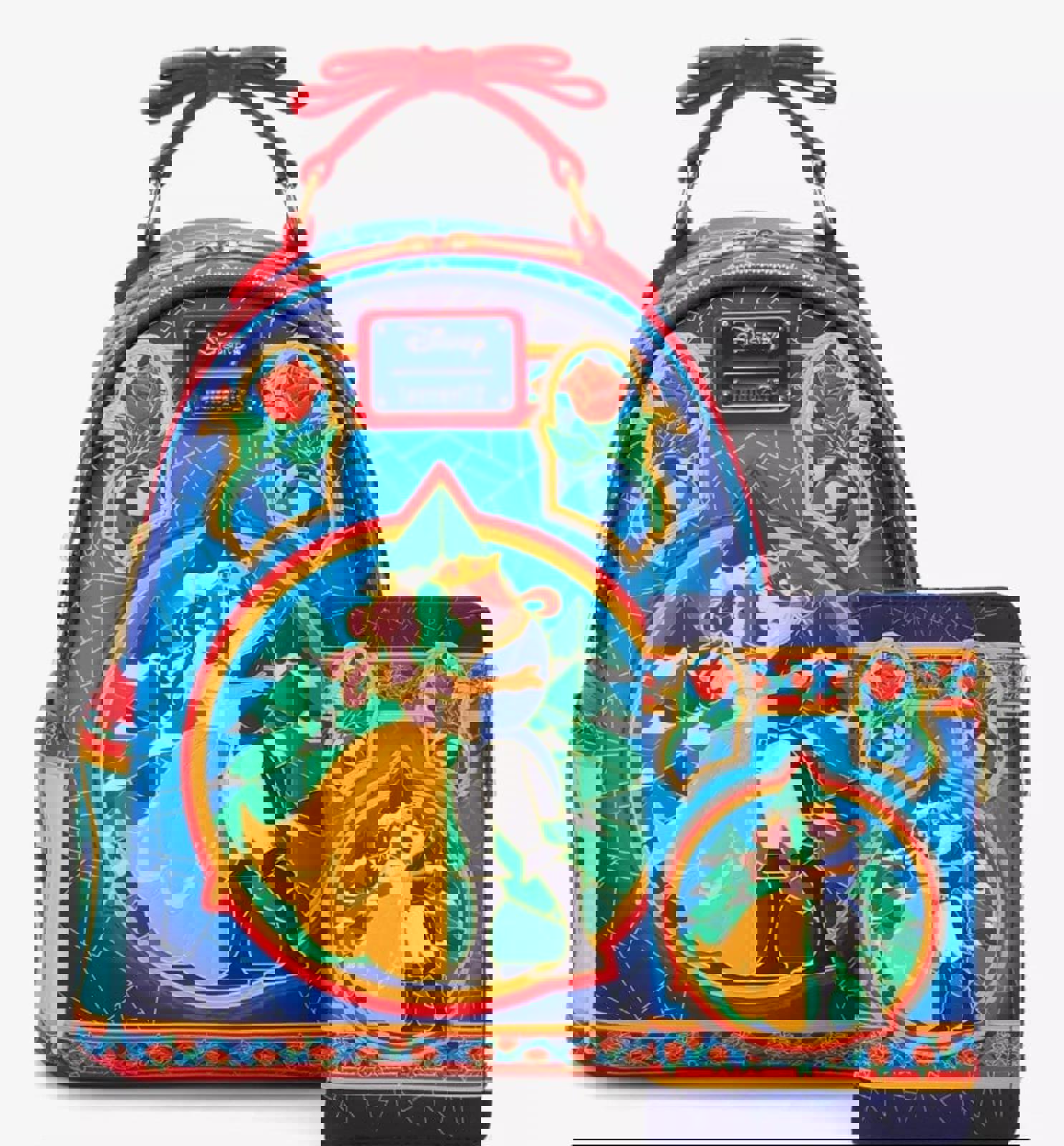 Loungefly Disney Beauty and the Beast Stained Glass Wallet NWT