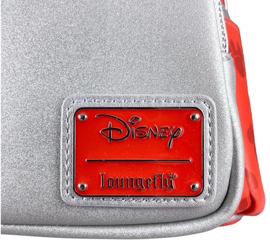 Loungefly Disney Minnie Mouse Red and Silver Mini Backpack NWT