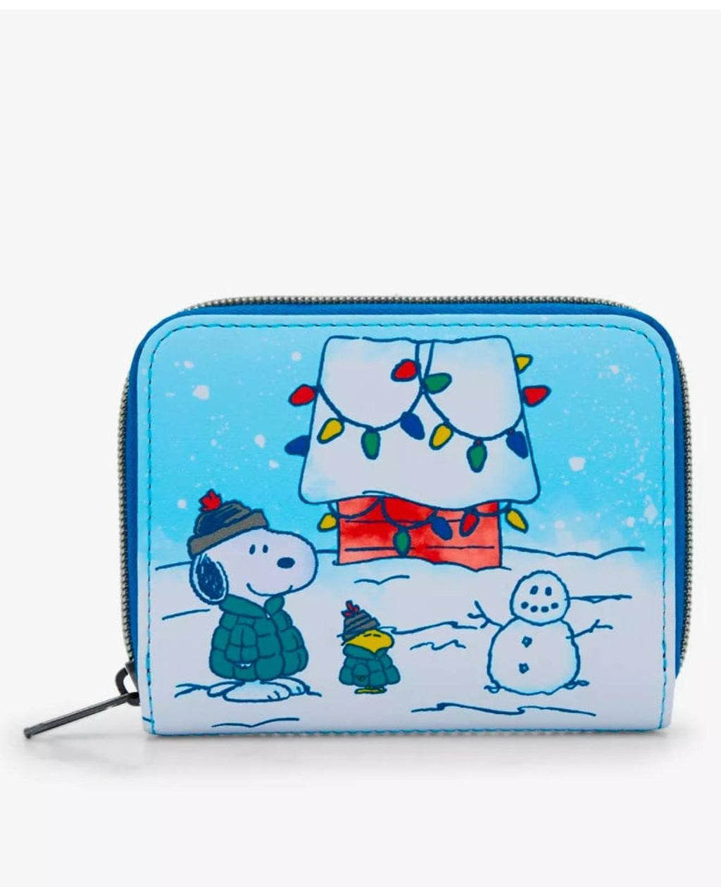 Loungefly Peanuts Snoopy & Woodstock Puffer Jackets Mini Zipper Wallet NWT
