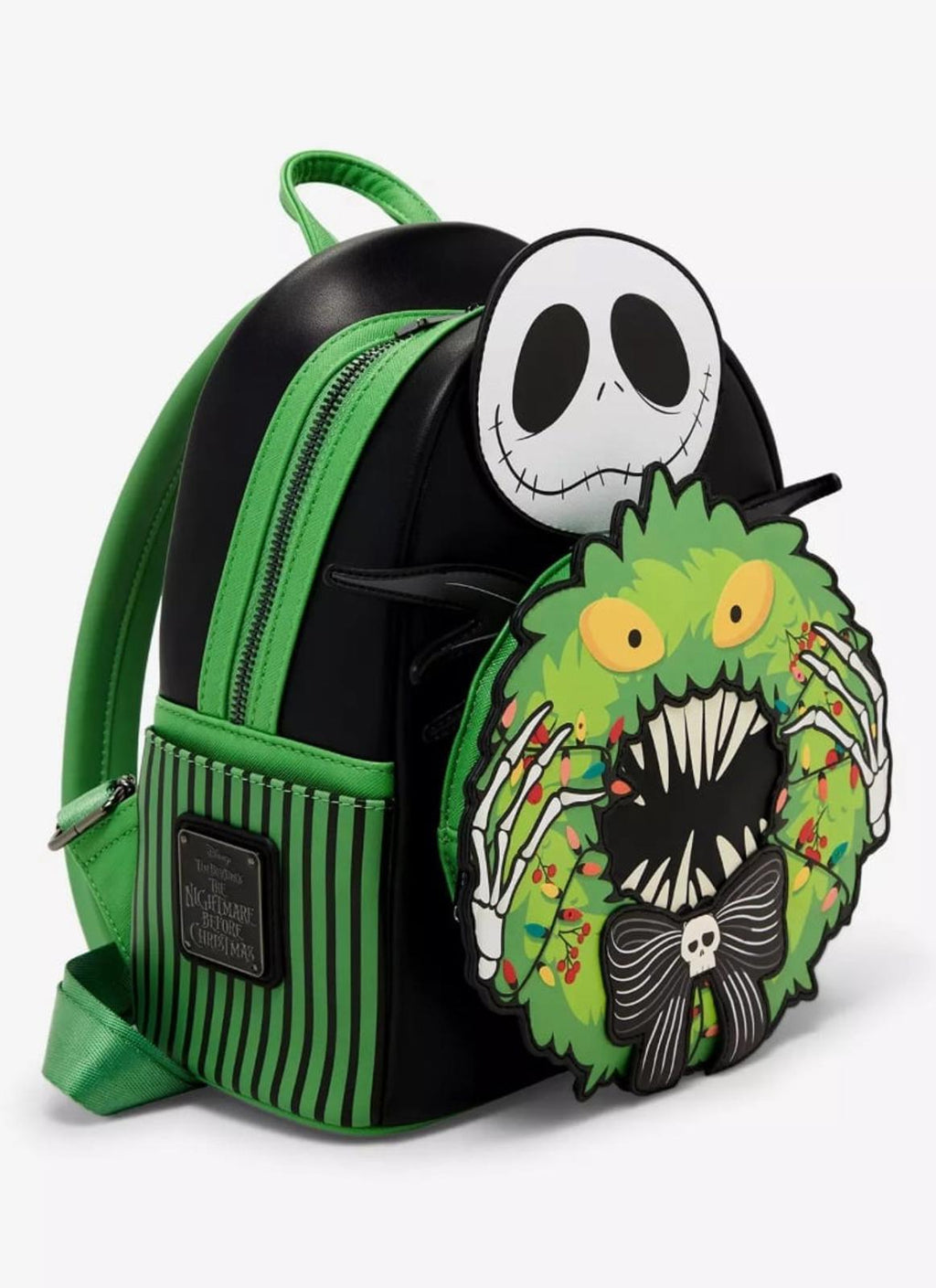 Loungefly Disney NBC Jack Skellington Wreath GITD Light Up Backpack NWT!
