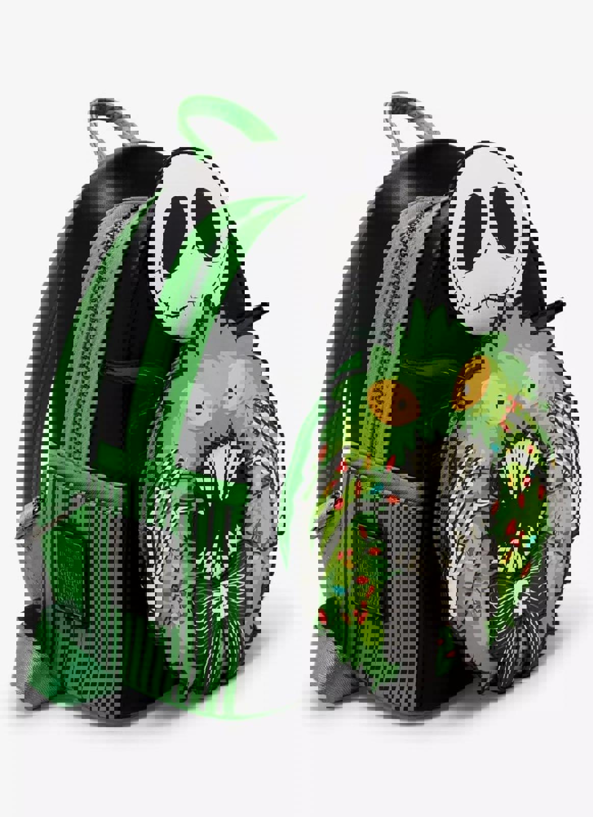 Loungefly Disney NBC Jack Skellington Wreath GITD Light Up Backpack NWT!