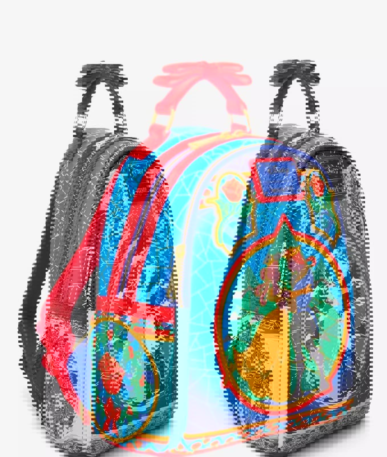 Loungefly Disney Beauty and the Beast Stained Glass Mini Backpack NWT