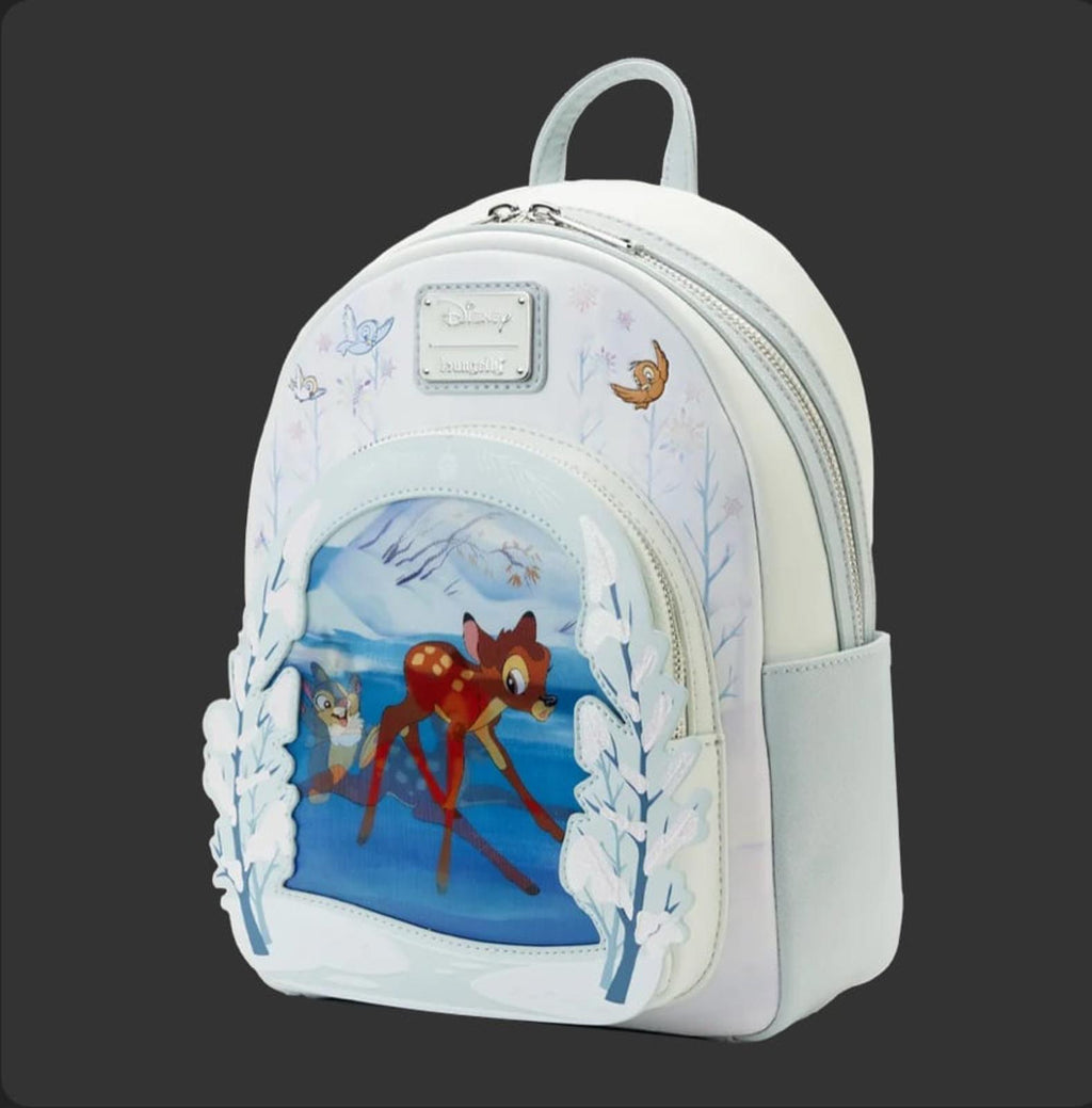 Loungefly Disney Bambi on Ice LE Lenticular Mini Backpack and Pop! Bambi SET NWT