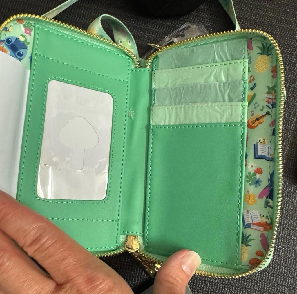 Loungefly Exclusive Stitch Reading Wallet and ID Holder/Lanyard NWT