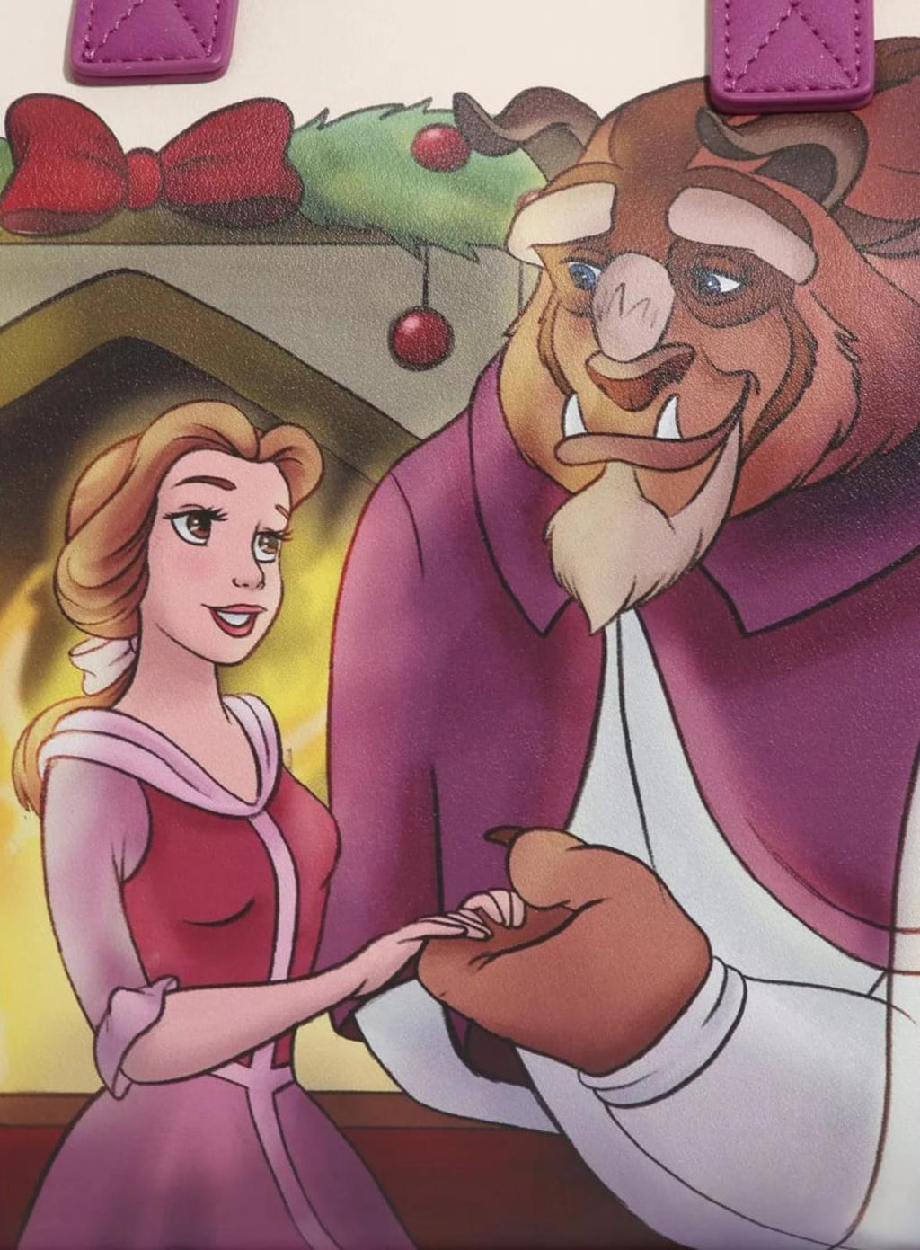 Loungefly Beauty And The Beast Holiday Fireplace Satchel Bag NWT
