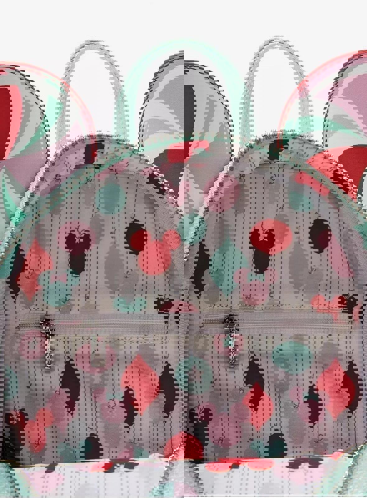 Loungefly Disney Minnie Mouse Peppermint Ornament Ears Mini Backpack NWT