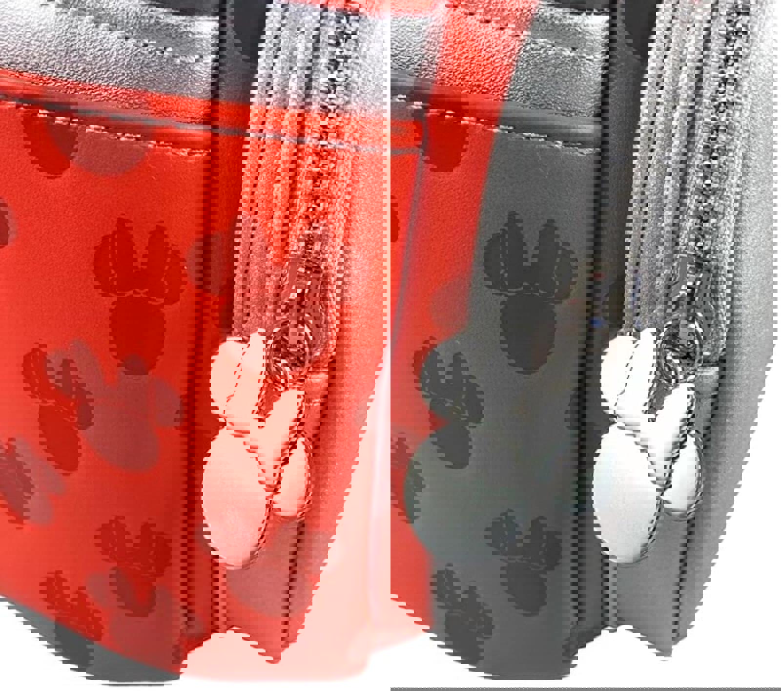 Loungefly Disney Minnie Mouse Red and Silver Mini Backpack NWT