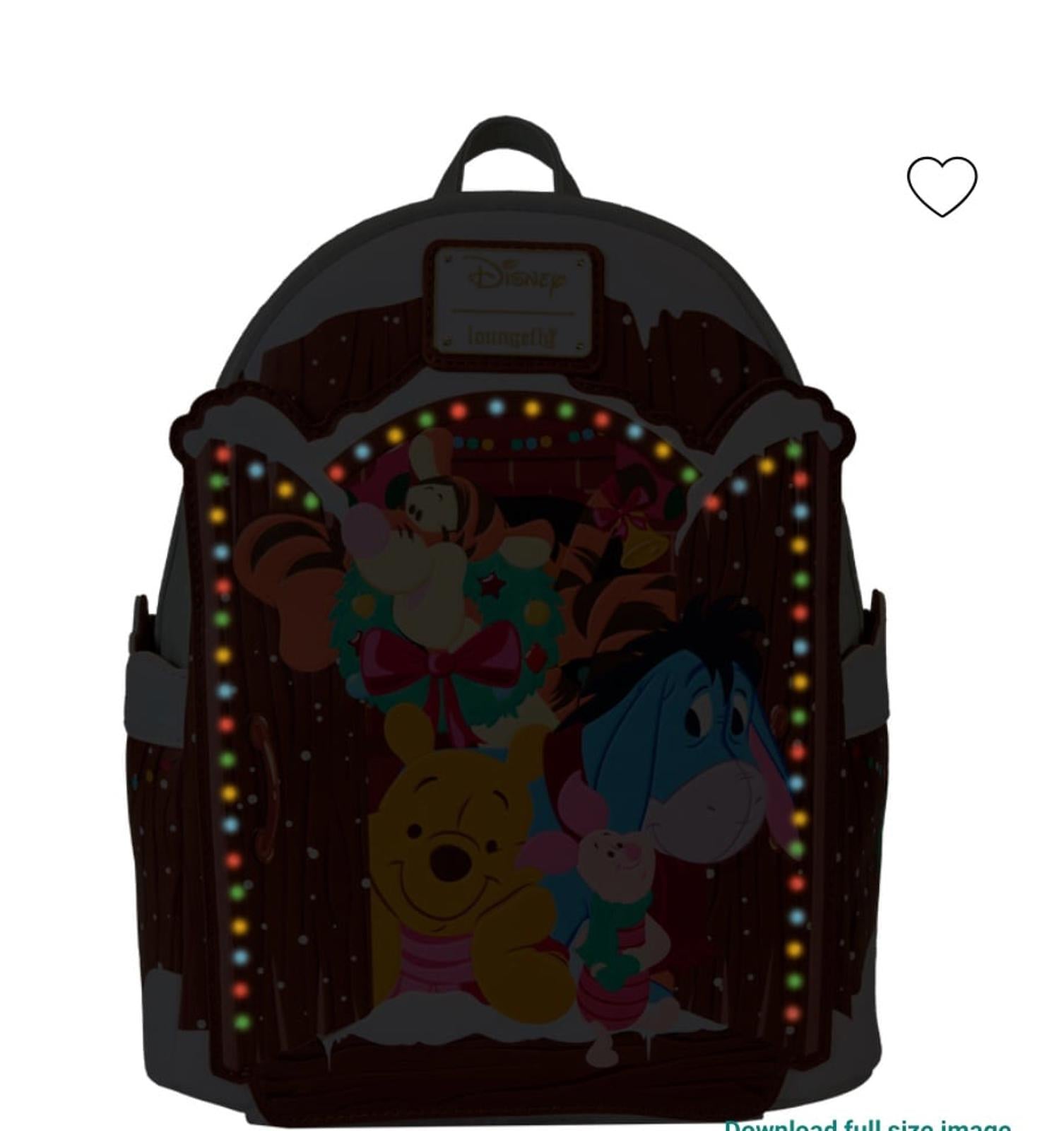 Winnie The Pooh & Friends Christmas Greetings Light Up Mini Backpack NWT