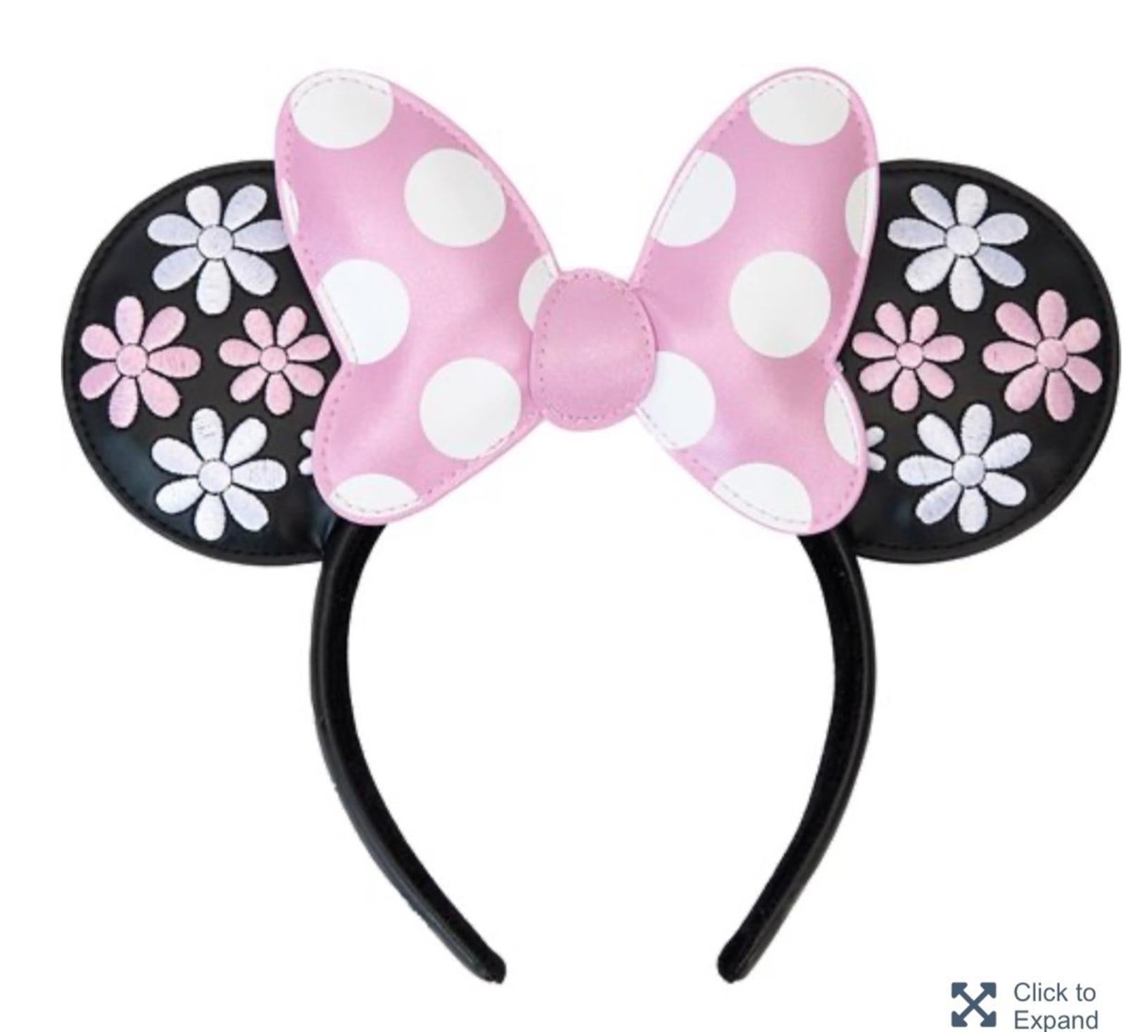 Loungefly Minnie Mouse Floral Rock the Dots Ear Headband NWT