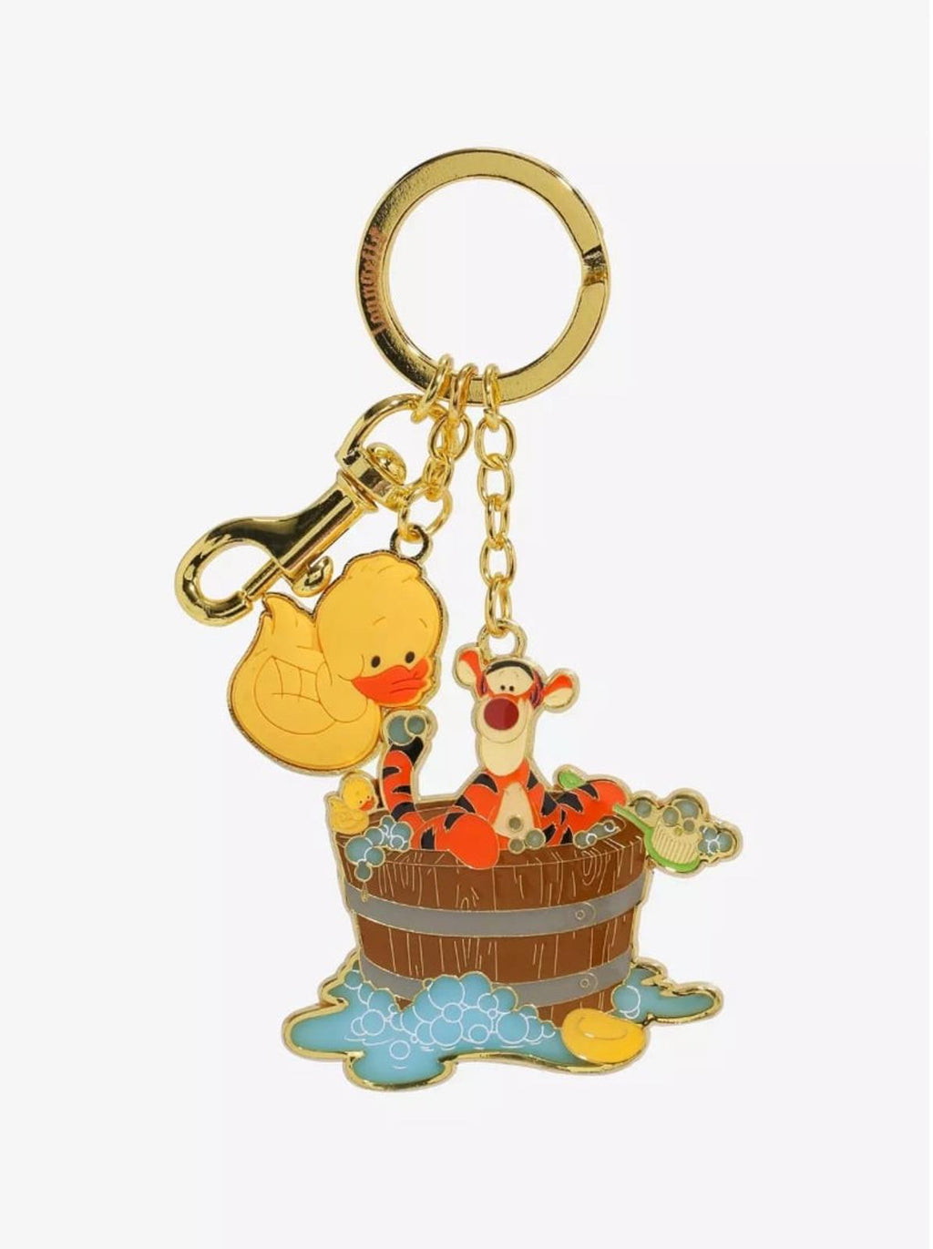 Loungefly Disney Winnie the Pooh Tigger Bathtime Multi-Charm Keychain NWT