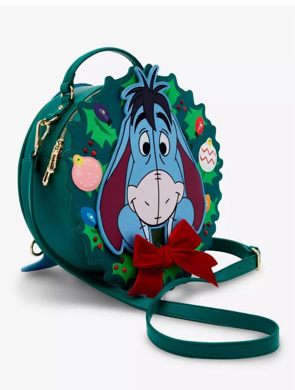 Disney Winnie the Pooh Eeyore Holiday Wreath Convertible Light-Up Backpack NWT