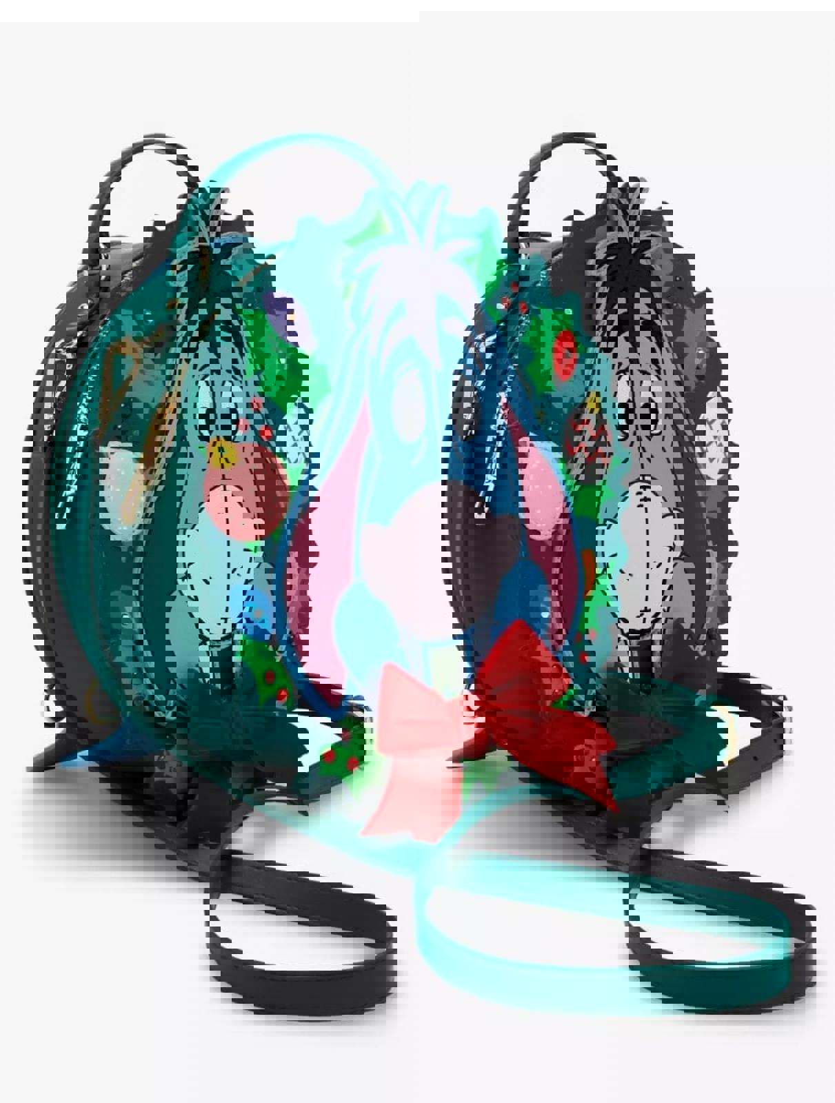 Disney Winnie the Pooh Eeyore Holiday Wreath Convertible Light-Up Backpack NWT