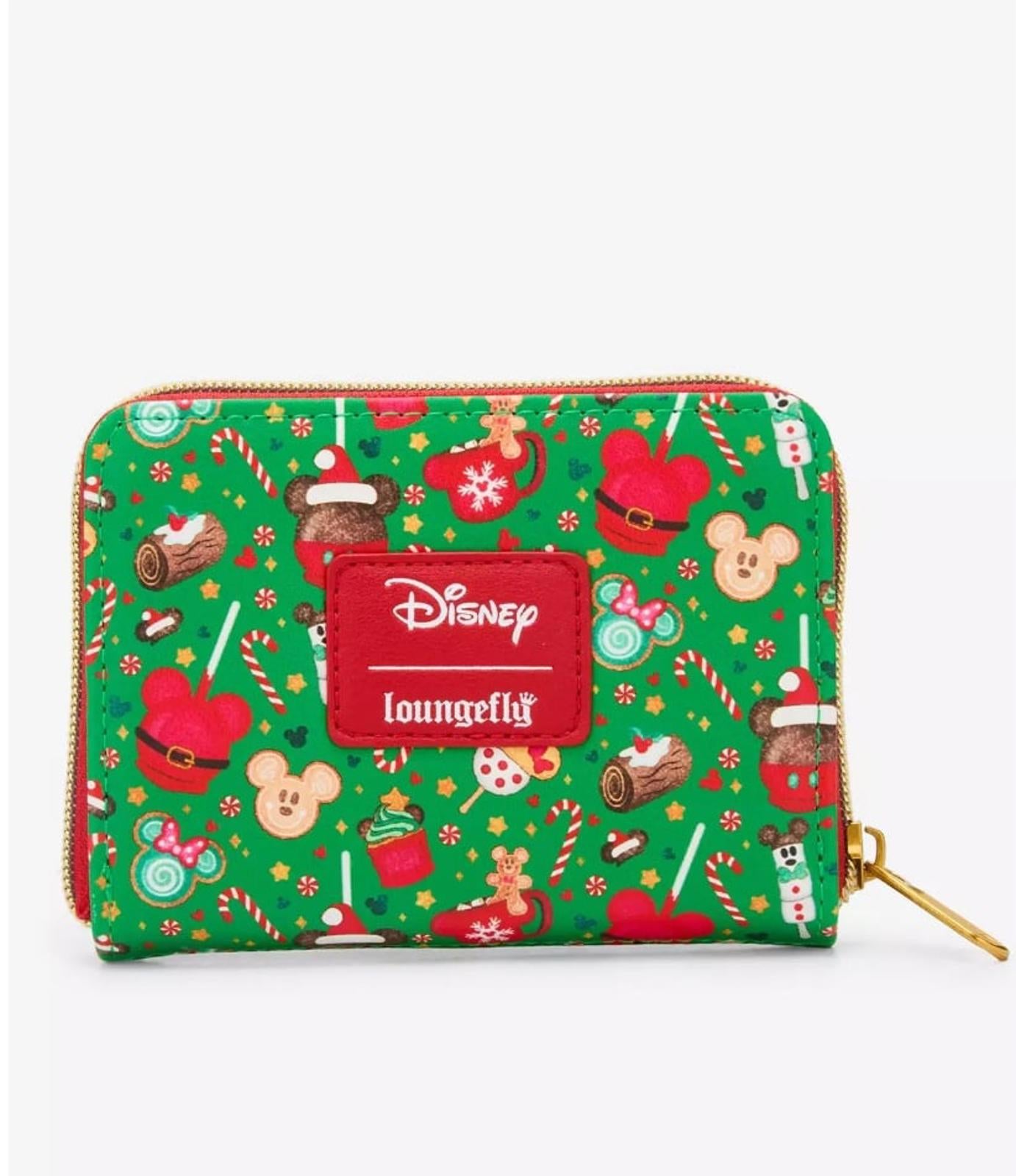 Loungefly Disney Mickey Mouse Holiday Treats Mini Zipper Wallet NWT