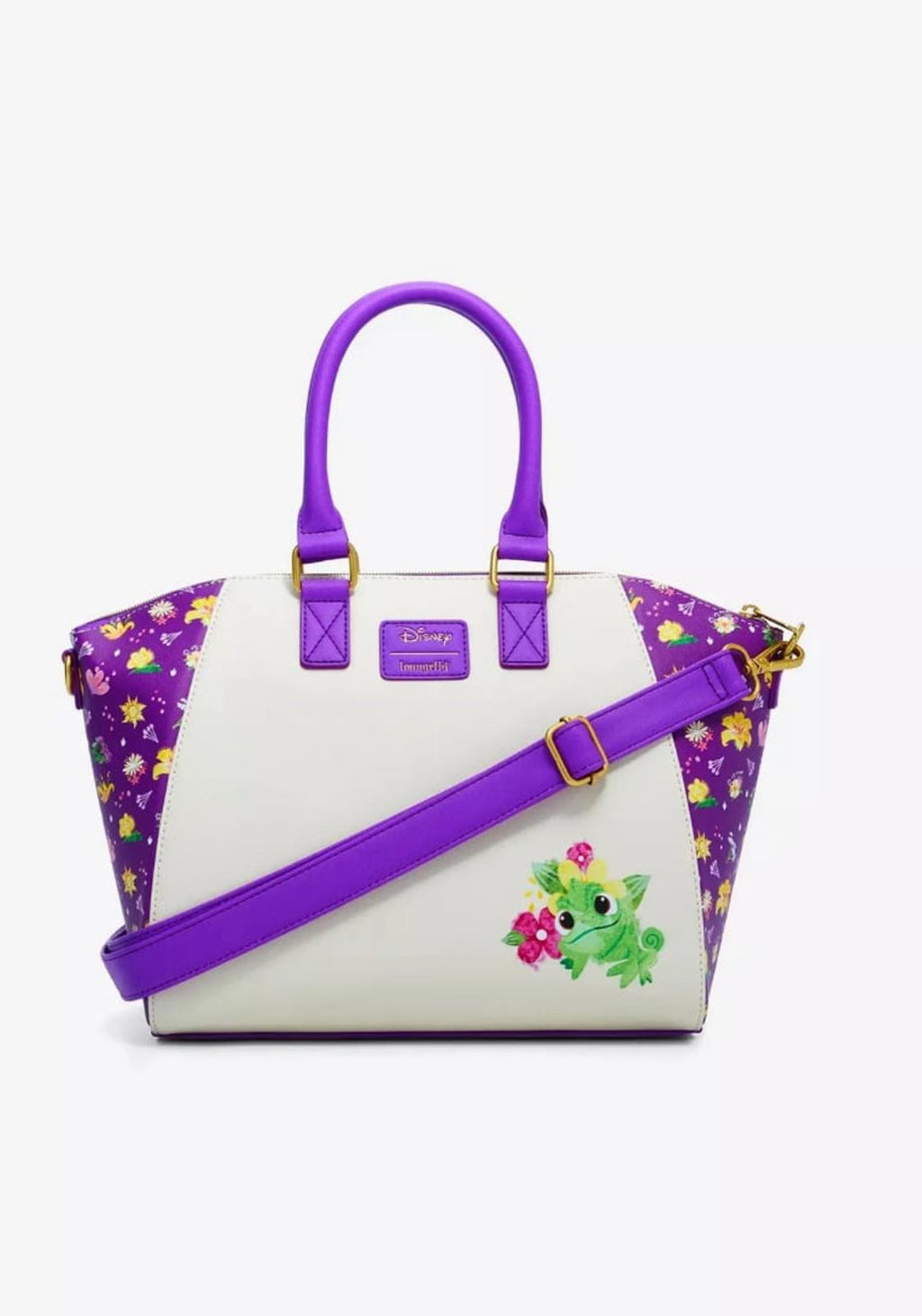 Loungefly Disney Tangled Flowers Satchel Bag Featuring Pascal NWT!!!l