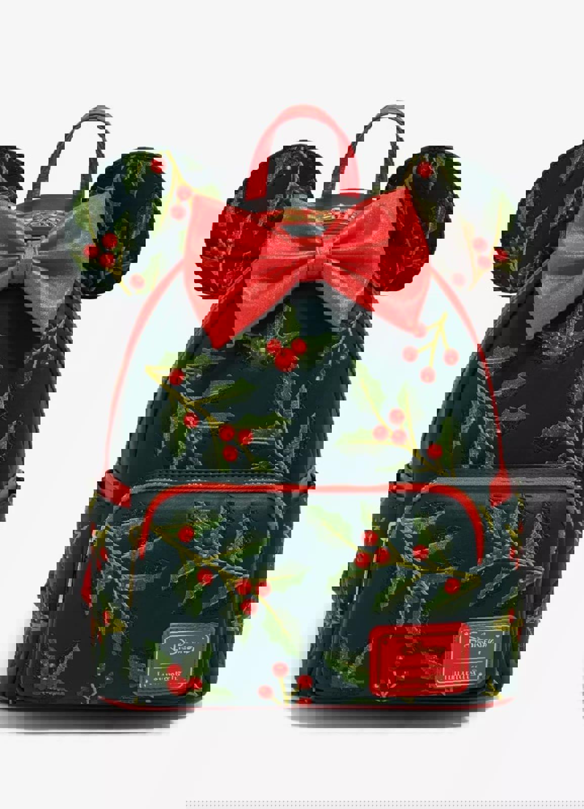 Loungefly Disney Minnie Mouse Holiday Holly Ears Mini Backpack