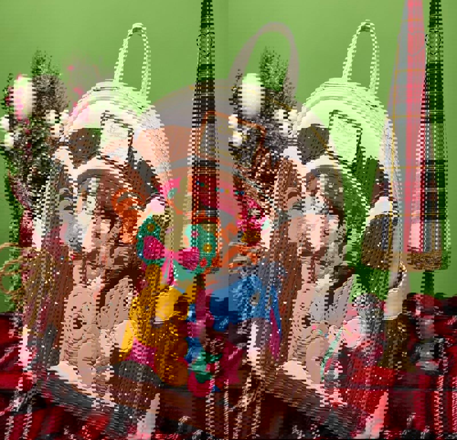 Winnie The Pooh & Friends Christmas Greetings Light Up Mini Backpack NWT